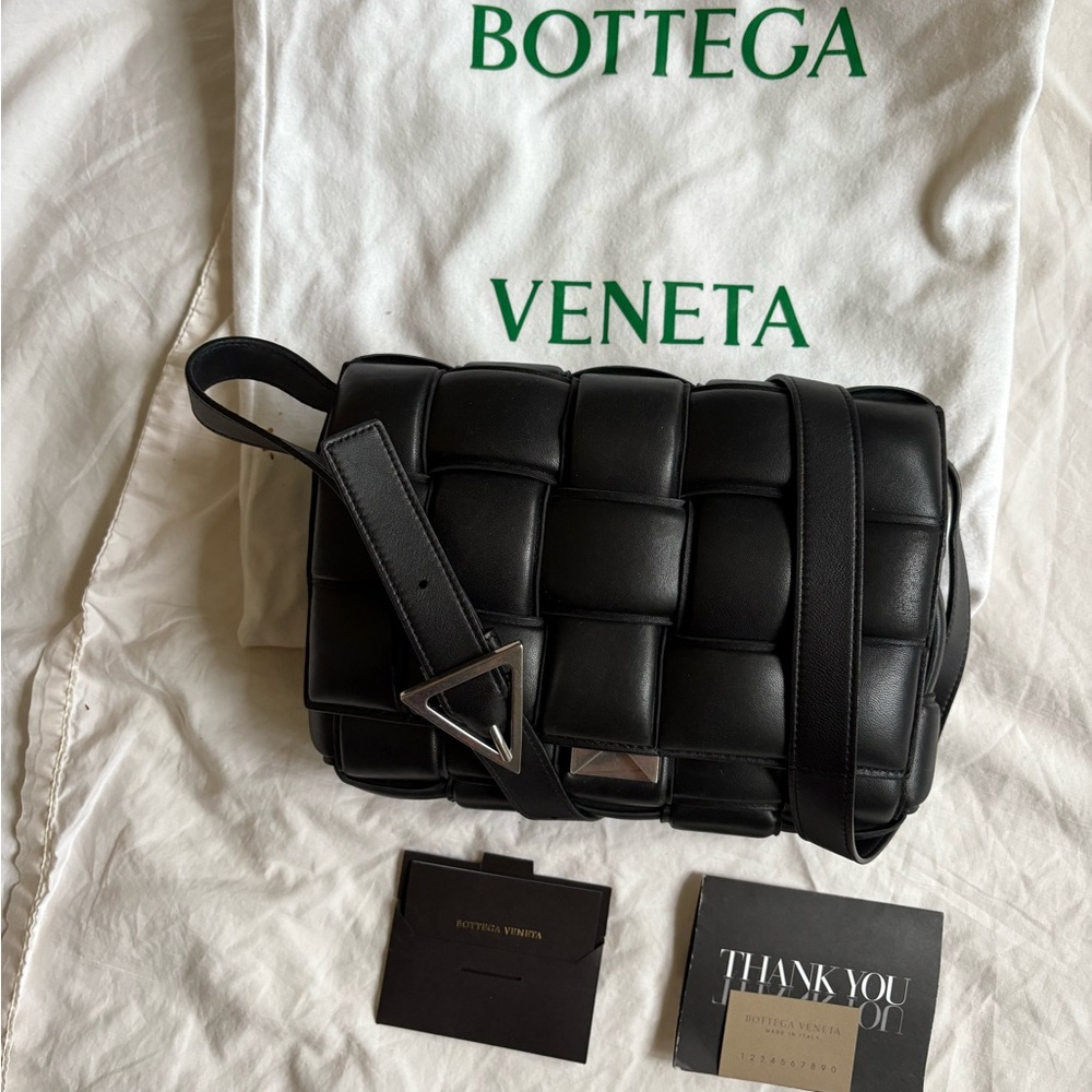 Bottega Veneta Black Leather Crossbody Bag